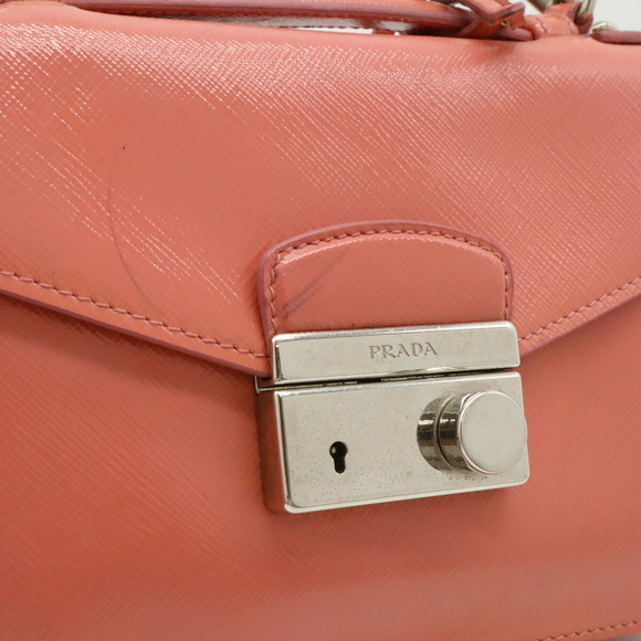 PRADA Pink Leather Saffiano Pochette Shoulder Bag - Picture 10 of 10